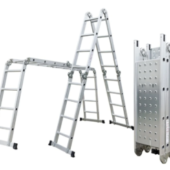 Scară multifuncțională din aluminiu, cu treaptă de 11,5 kg, sarcină maximă 150 kg - STALCO