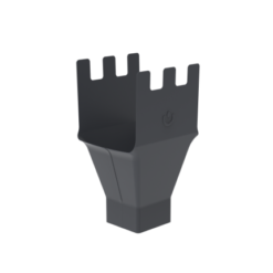 Racord pătrat jgheab 135 mm/ burlan 90 mm, pentru sistem pluvial KROP